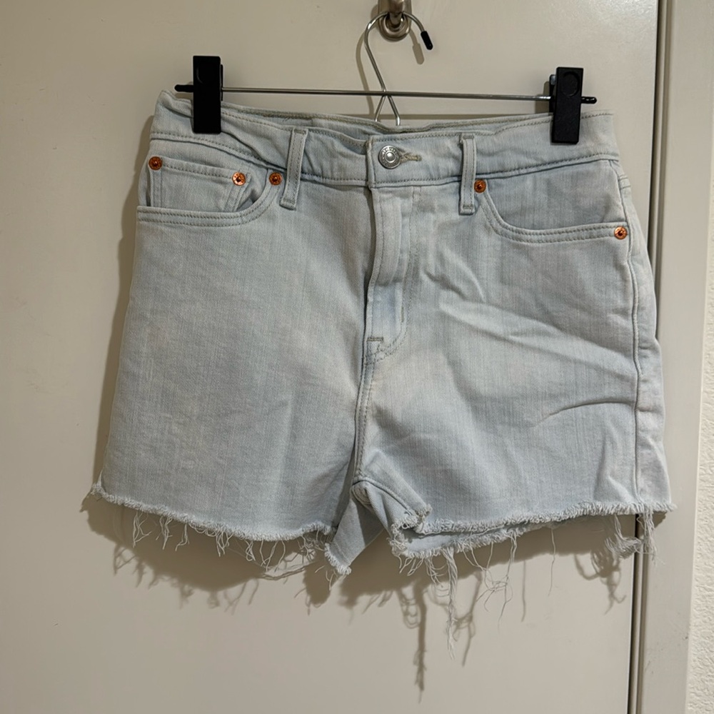 Levi’s Light Wash Hi-Rise Jean Shorts
